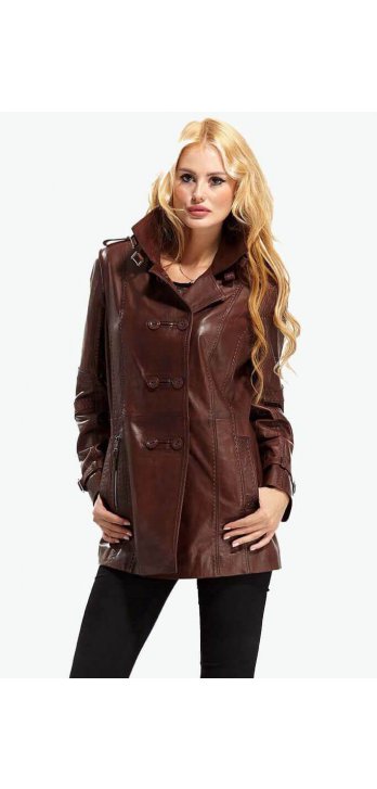 Женское кожаное пальто Daisy Brown